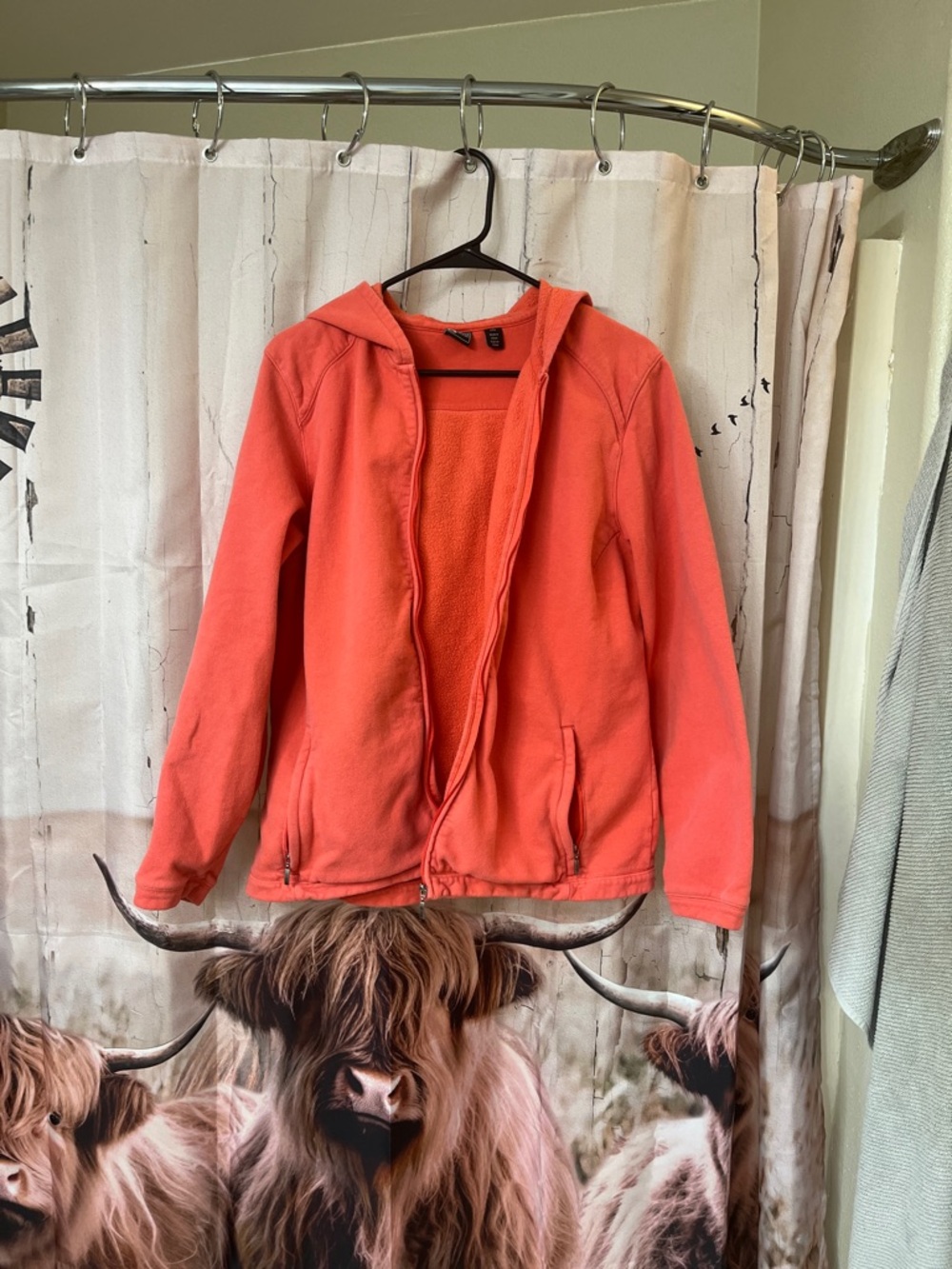 Gear For Sports Coral Orange Full-Zip Hoodie Sweatshirt